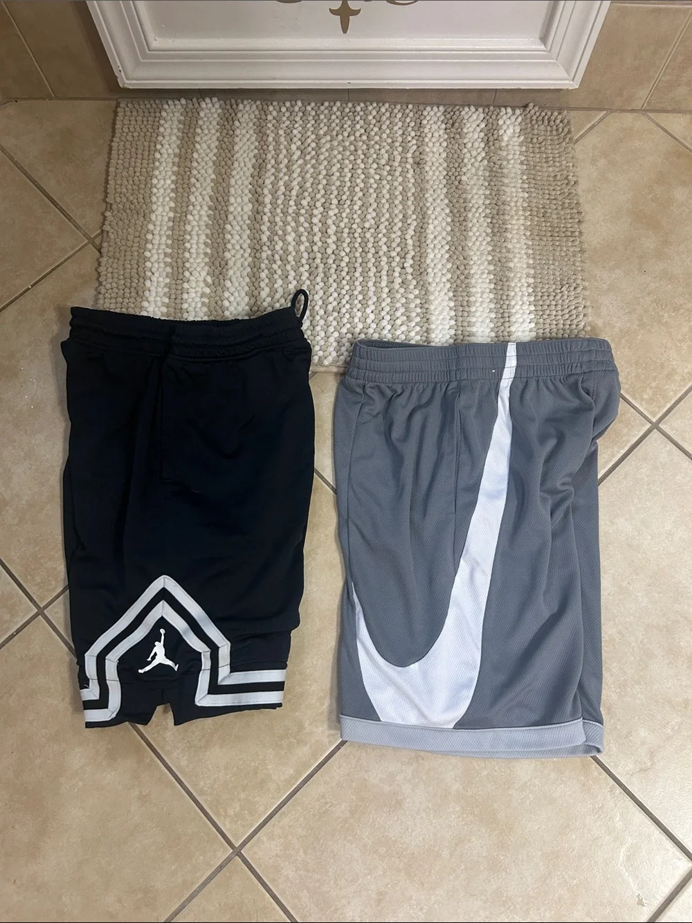 Nike Kids Black and Gray Athletic Shorts Set